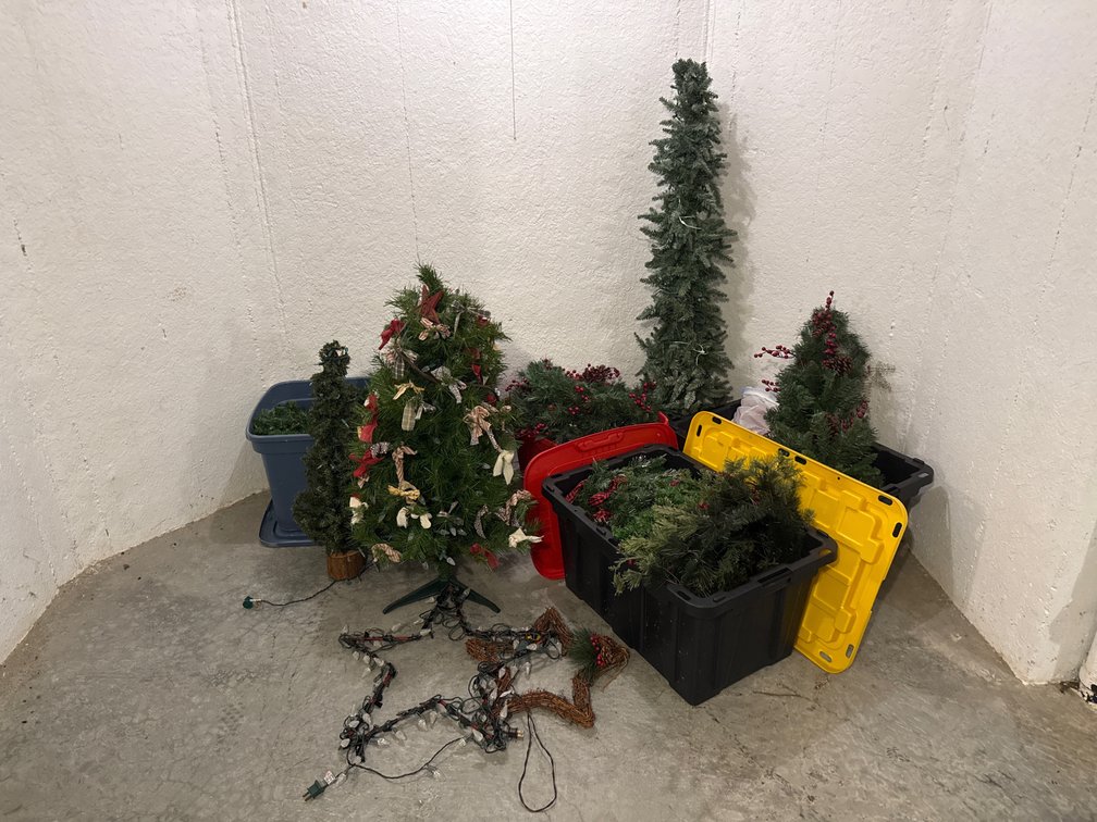 Artificial Christmas Trees And Greenery Lot