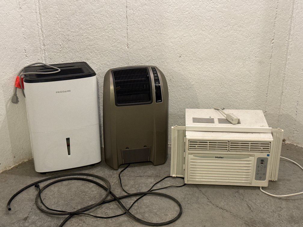 Air Conditioner, Dehumidifier, Space Heater