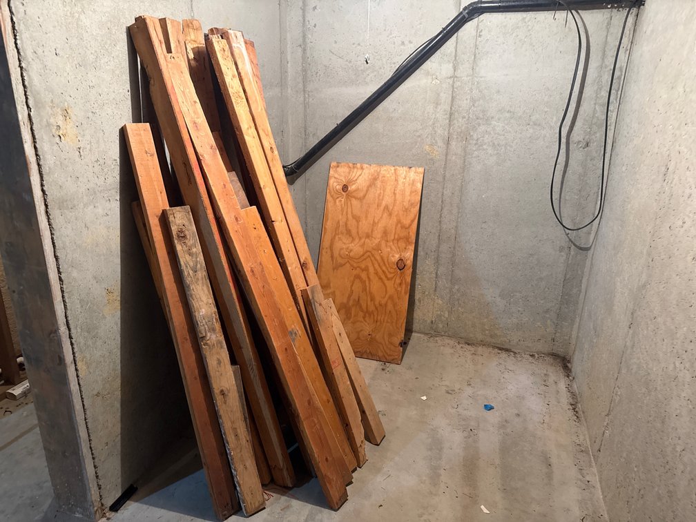 Lumber, Plywood, Metal Pipes And Anchors