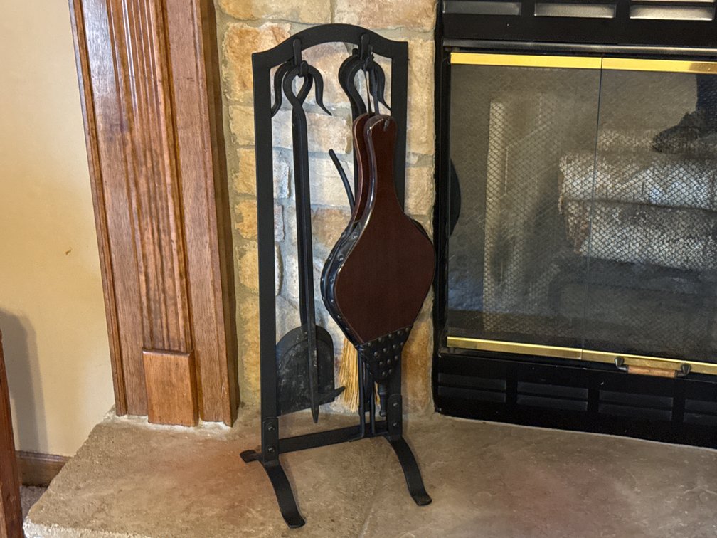 Fireplace Tool Set With Stand And Bellows