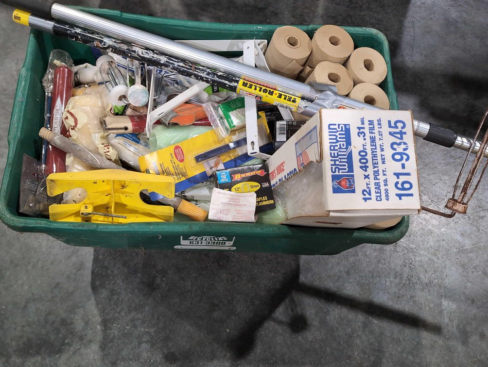 Tote Full Of Painting Supply