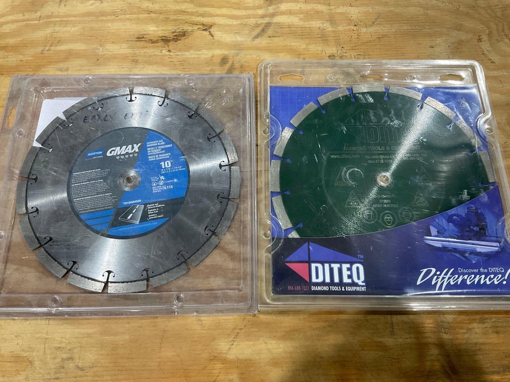 Diteq & Norton 10” Diamond Blades 