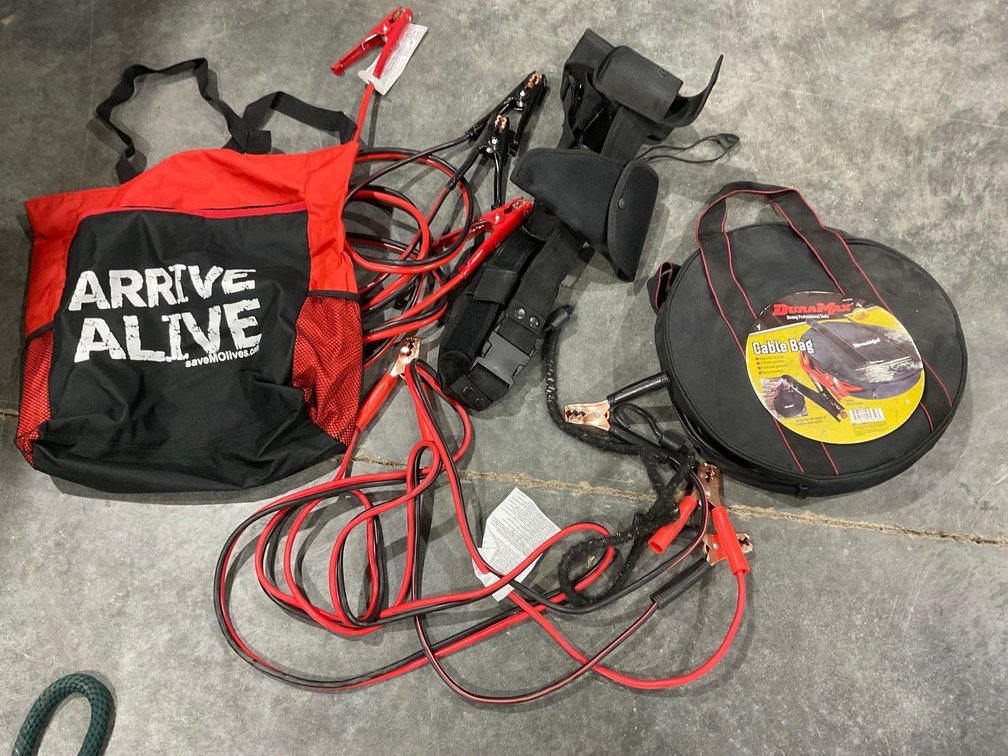 Duty Belt And Jumper Cables 