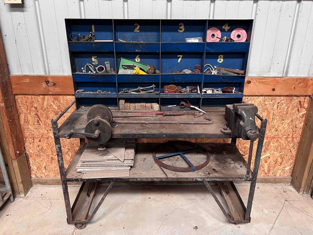 Workbench w/Morgan Chicago Vise And Grinder 