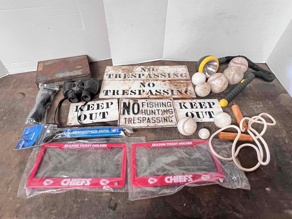 Vintage Metal No Trespassing Signs And More 