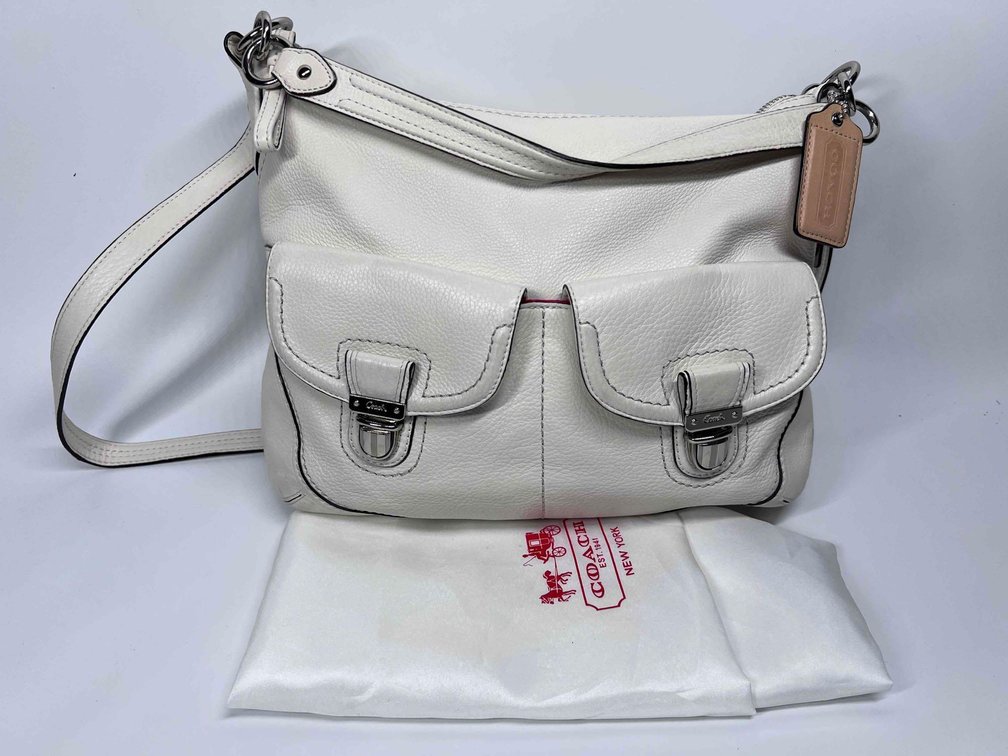 White Coach Leather Purse 