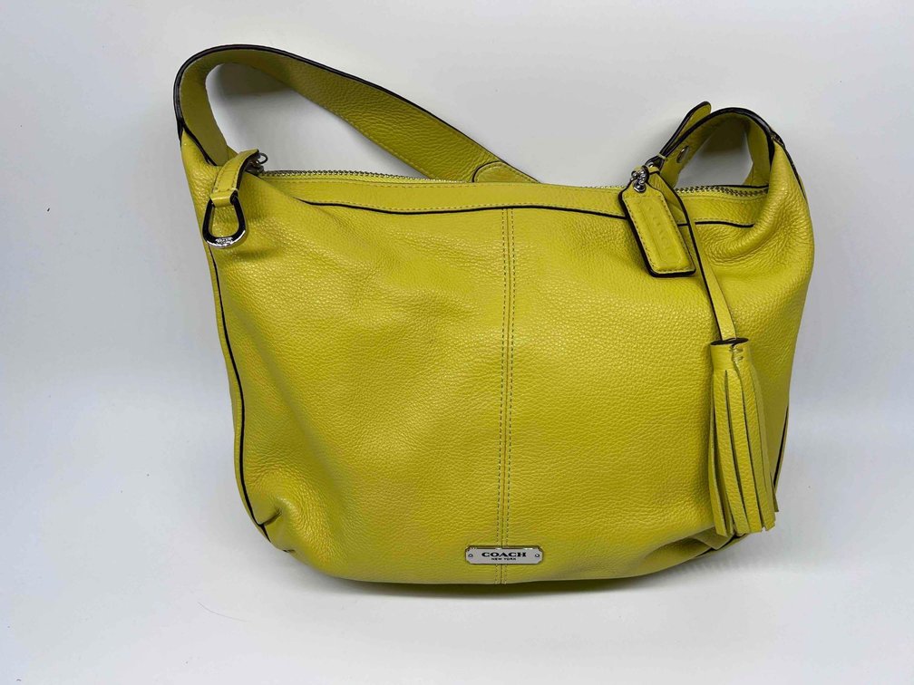 Coach Yellow Pebbled Leather Purse 