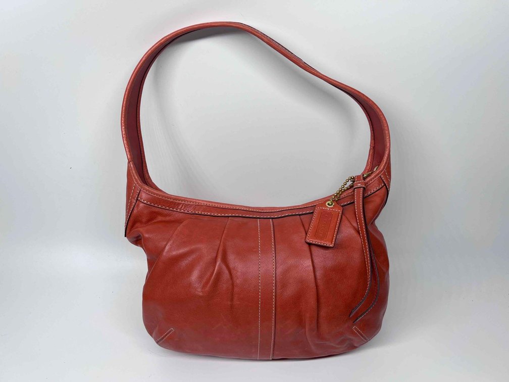 Coach Leather Pleated Purse 
