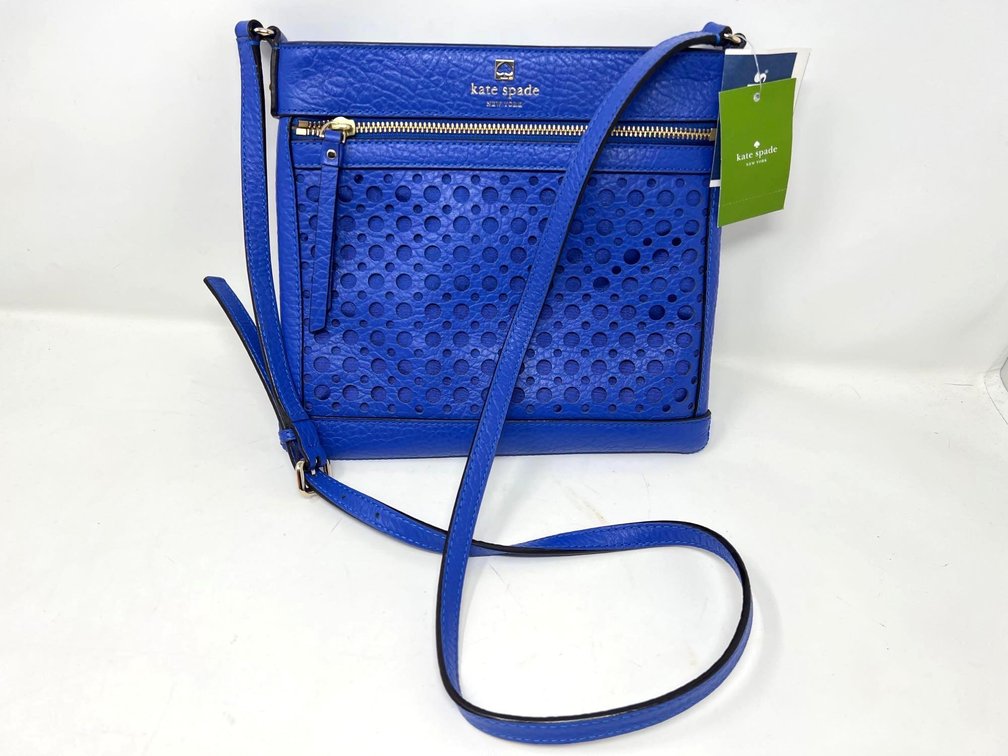 NWT Kate Spade Blue Leather Crossbody Purse 