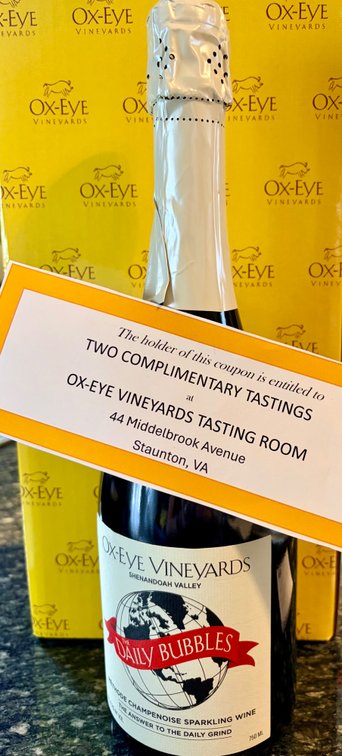 Ox-Eye Vinyards wine tasting.