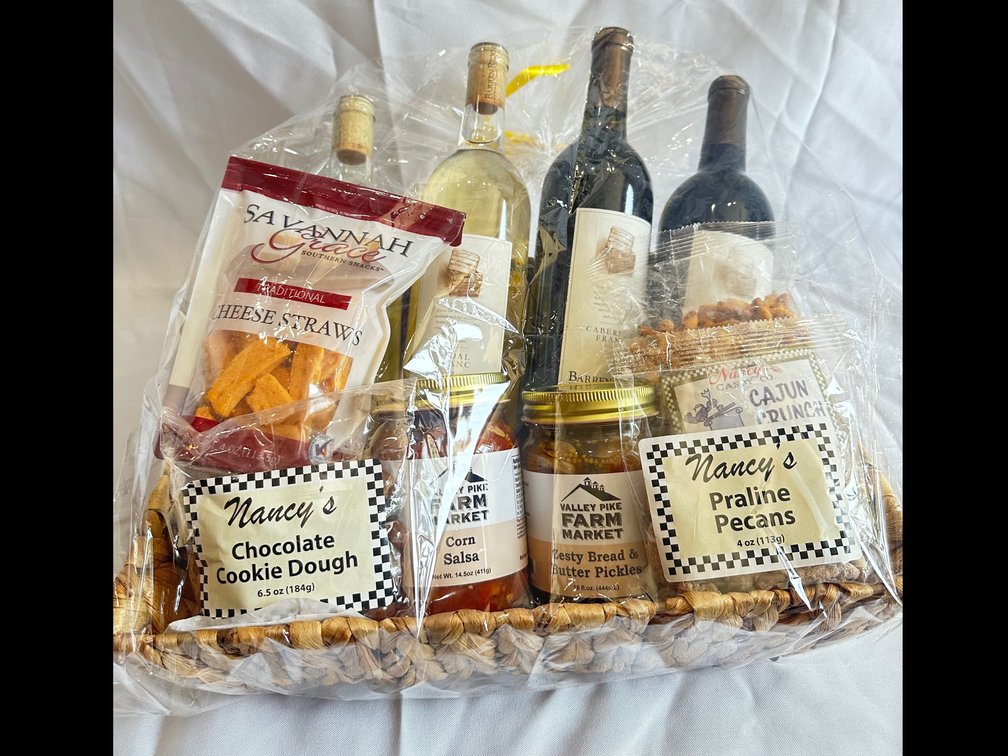 Wine and snack basket
