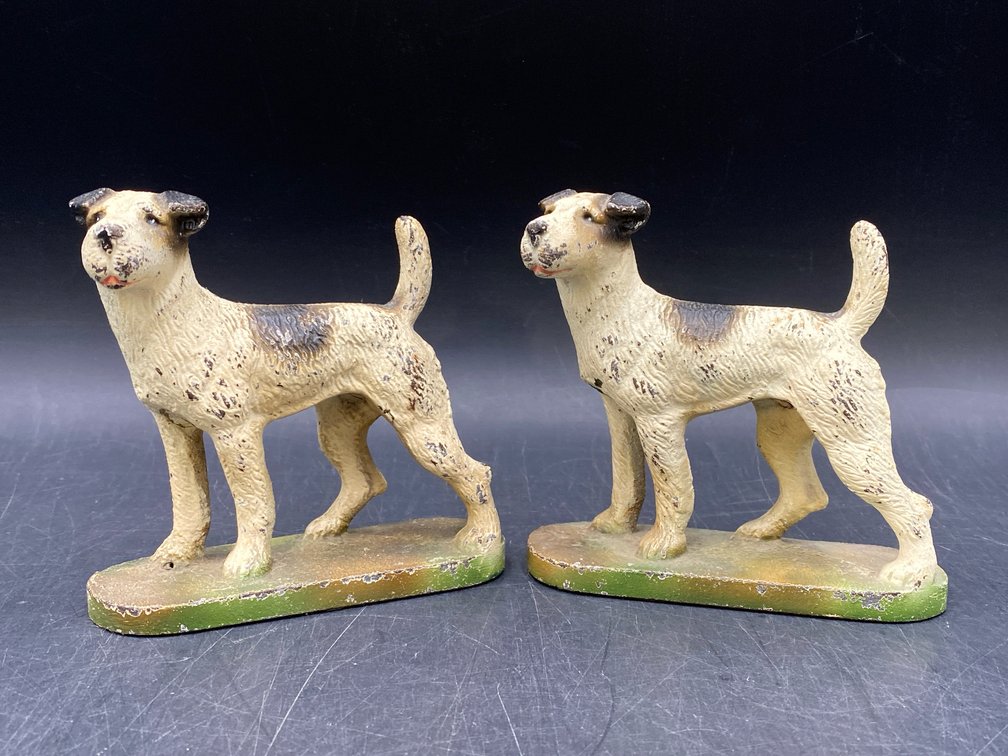 Hubley Cast Iron Painted Bookends