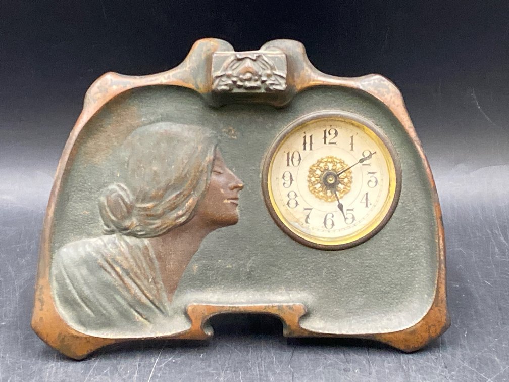 Art Nouveau Desk Clock by The Western Clock Mfg. Co.