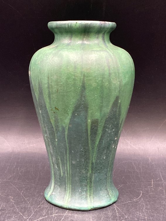 Arts & Crafts Drip Glazed Pottery Vase