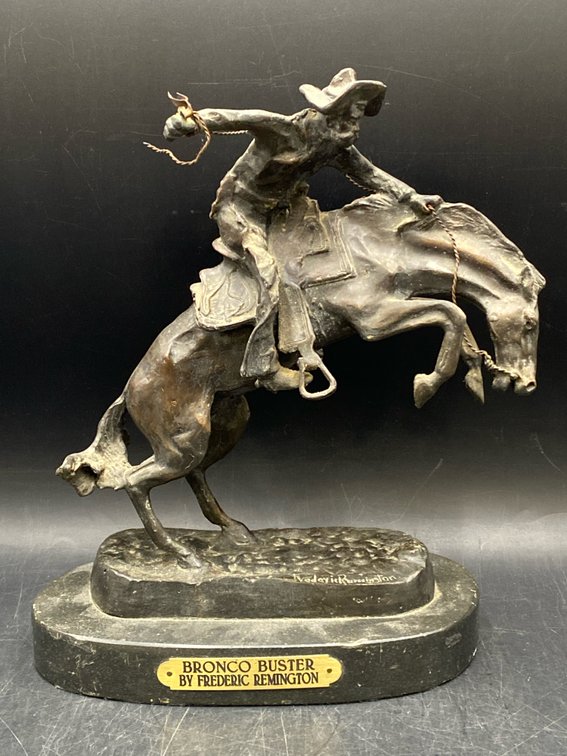 Frederic Remington Replica Cast Bronze Statue