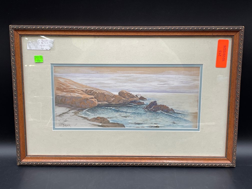 A.T. Bricher Signed Watercolor painting