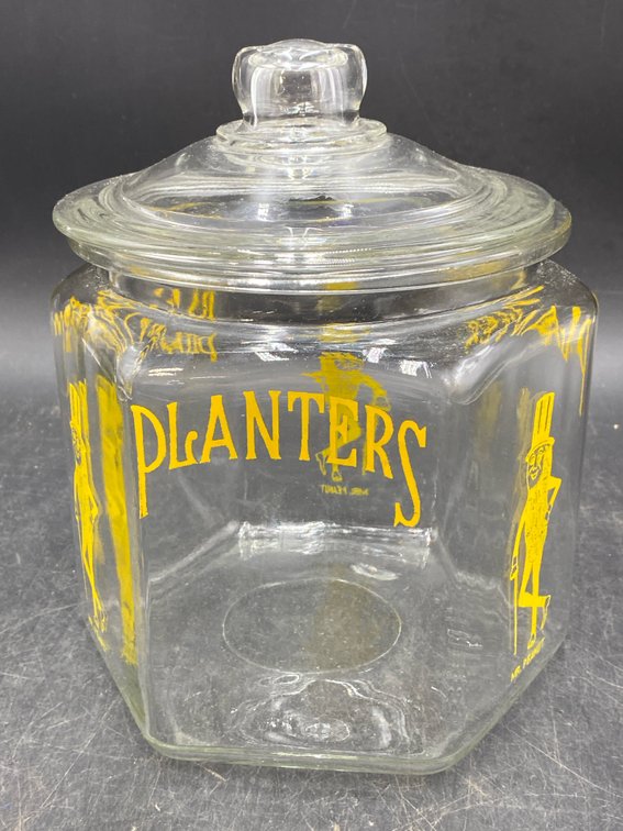 Planter’s Peanuts Hexagonal Glass Display Jar