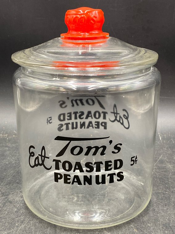 Tom’s Toaster Peanut Glass Display Jar