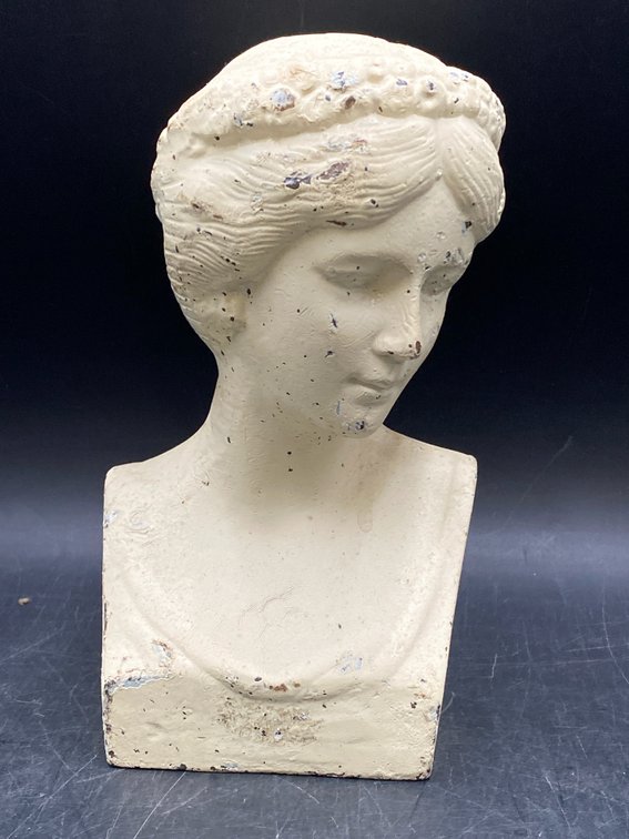 Art Nouveau Cast Metal Bust