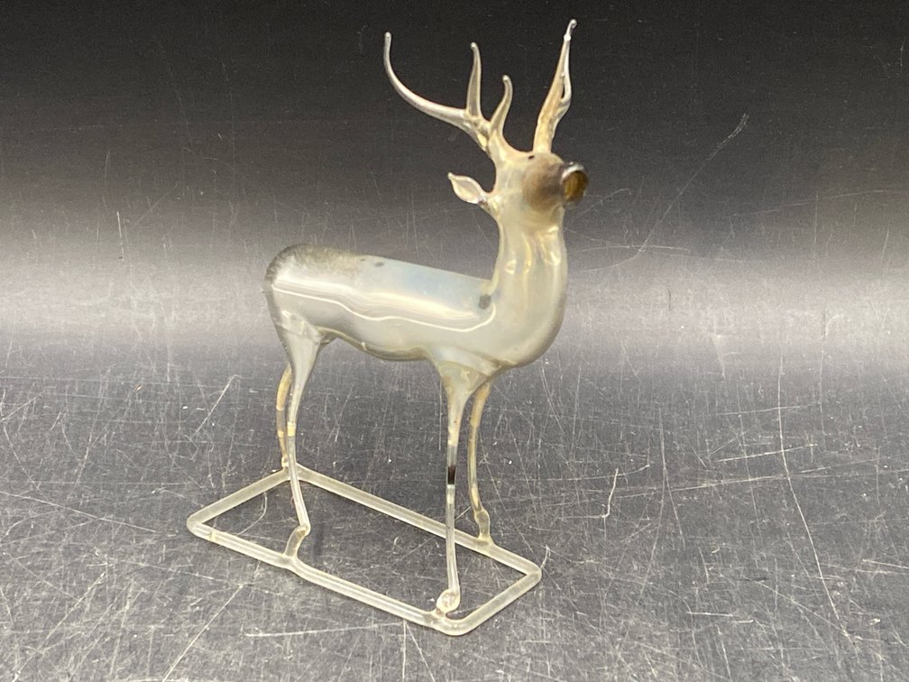 German Hand-Blown Glass Reindeer