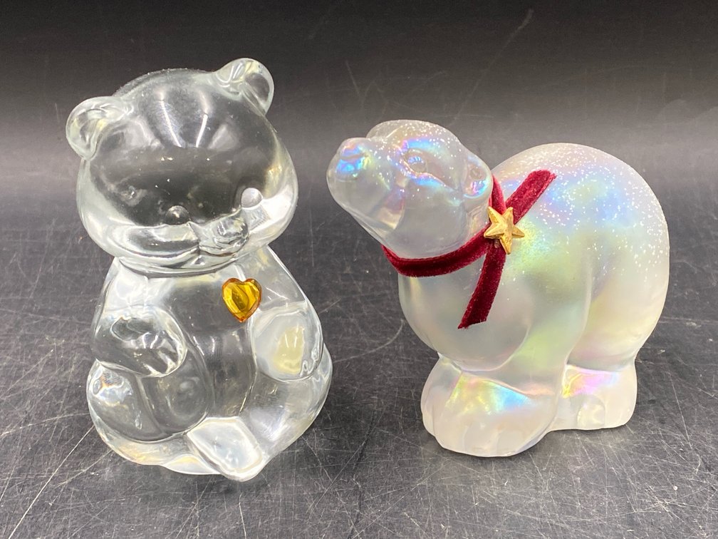 Fenton Art Glass Bear Figurines