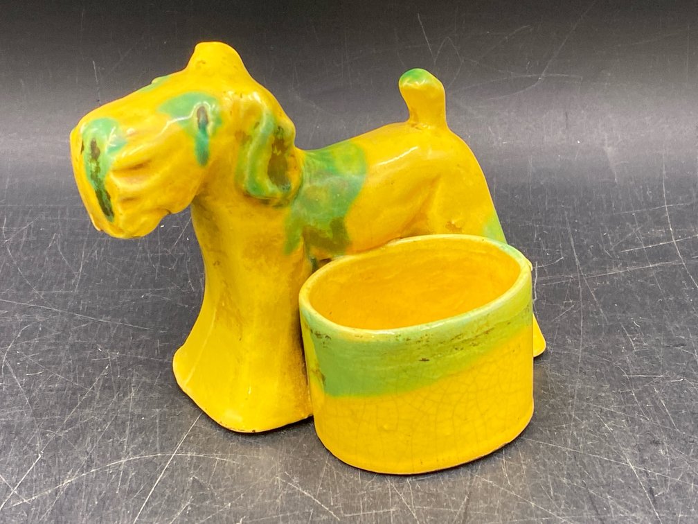 Terrier Dog Figurine Planter
