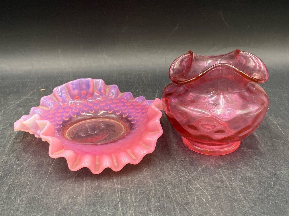 Fenton Cranberry Art Glass Articles