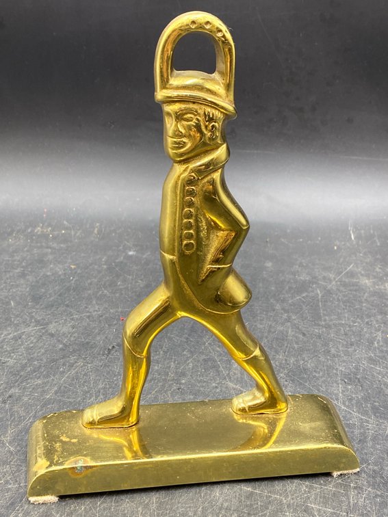 Virginia Metalcrafters Brass Soldier Doorstop
