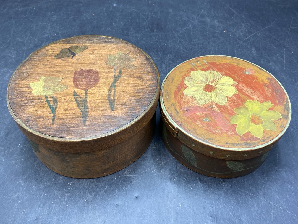 Vintage Folk Art Pantry Boxes
