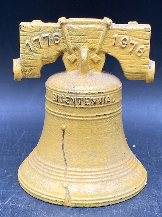 Cast Iron Liberty Bell Coin Bank