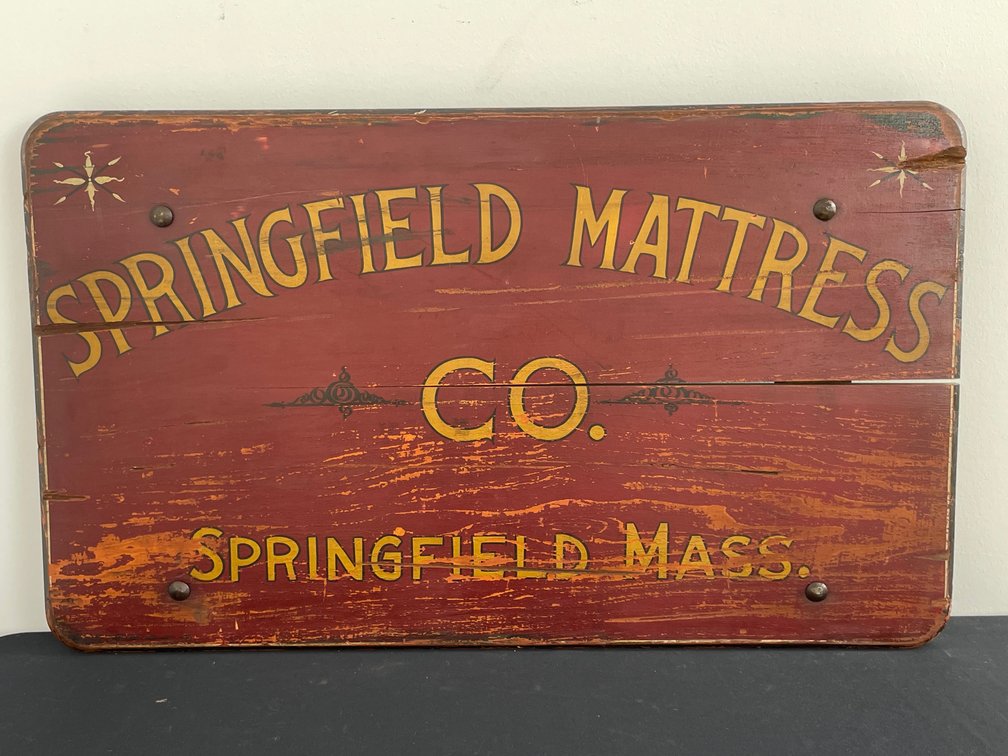 Wooden Springfield Mattress Trade Sign