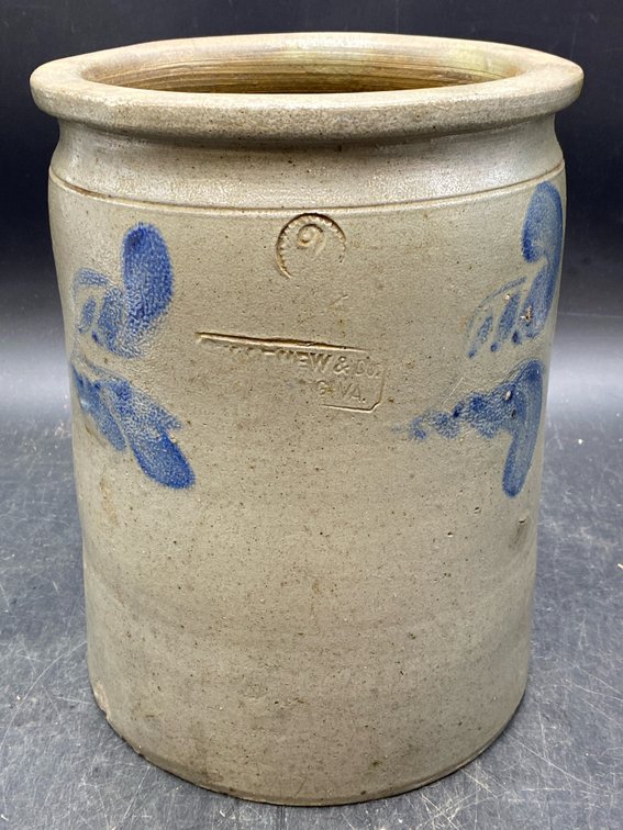 Strasburg, VA Cobalt Decorated Stoneware Jar