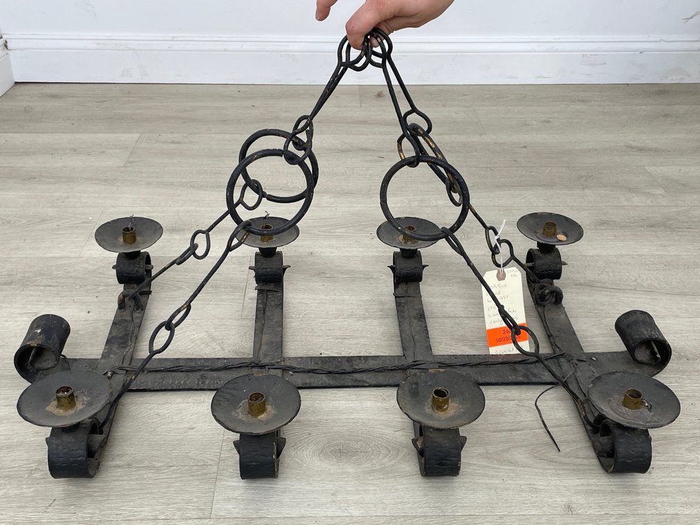 Antique Wrought Iron Chandelier