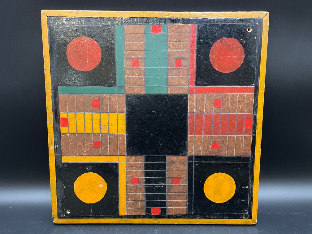 Painted Vintage Parcheesi Board