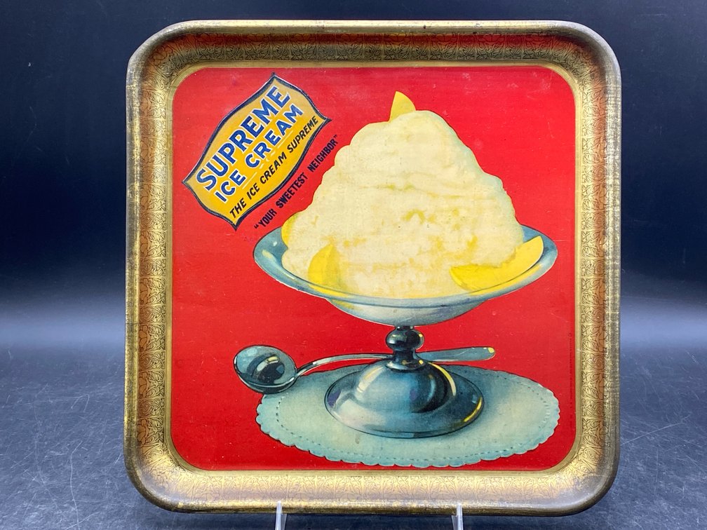 Supreme Ice Cream Advertising Tray