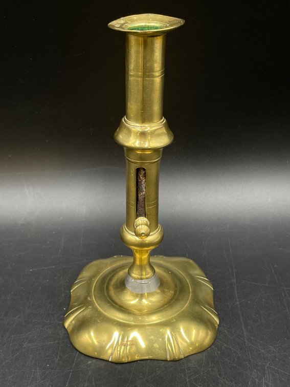 Brass Toned Ejector Candlestick