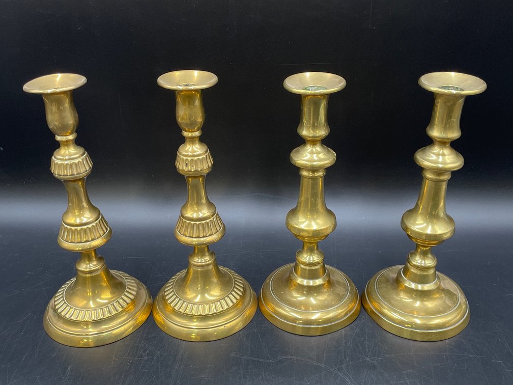 Brass Toned Candle Stick Pairs