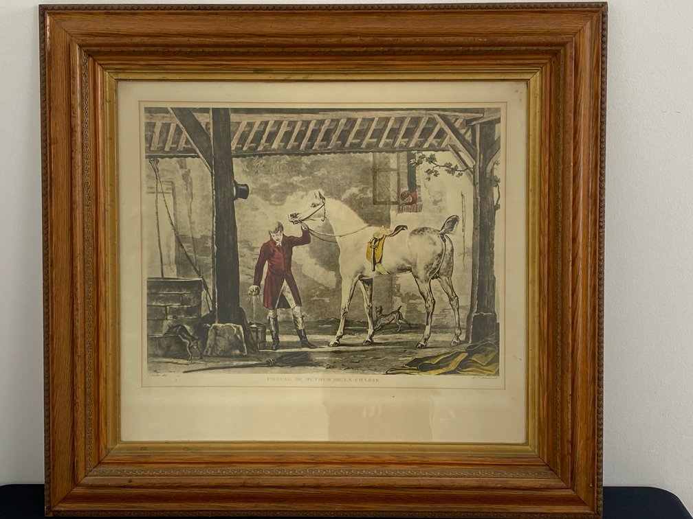 Framed  L'Cheval De Retour De La Chasse