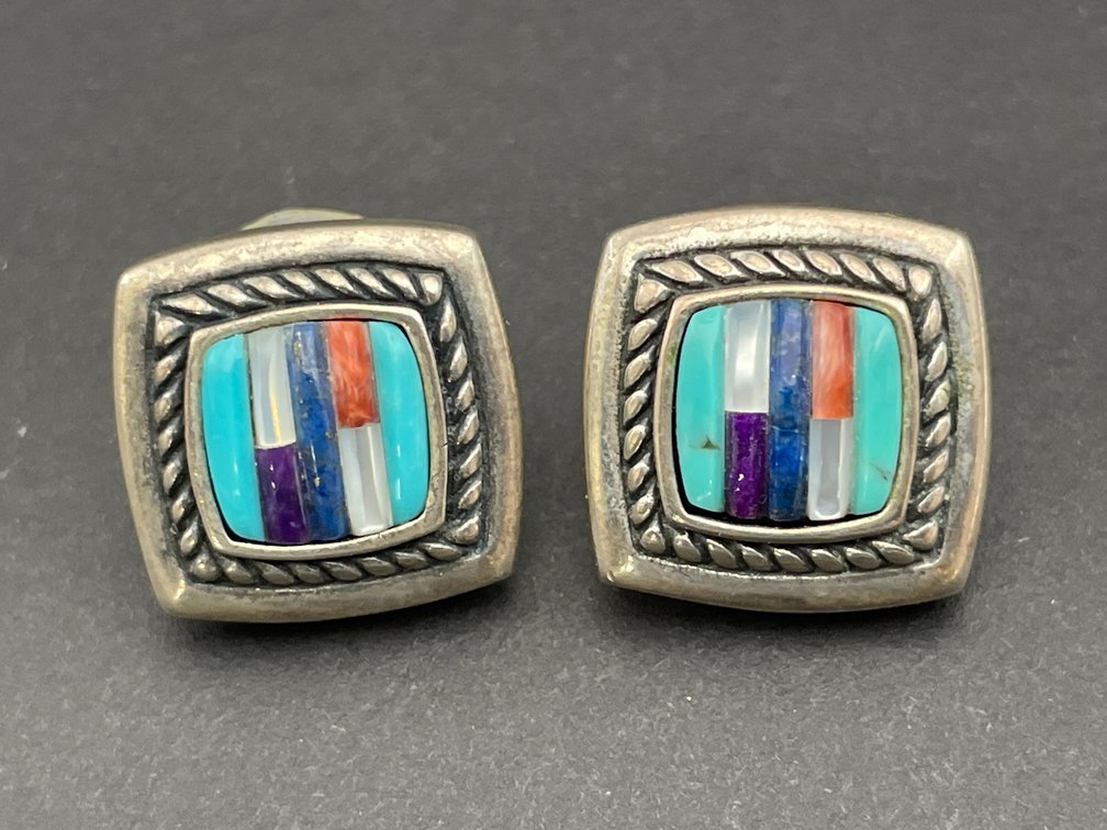 Navajo Sterling Earring Set