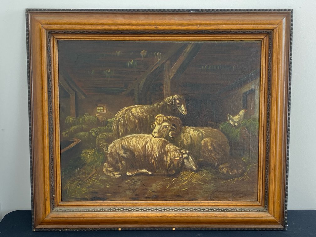 Pastoral Barn Framed Oil Painting
