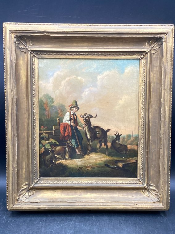 European School Style Framed Oil on Canvas