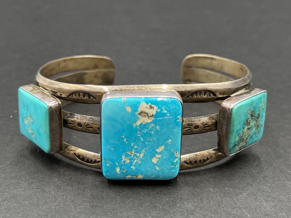 Turquoise & Sterling Cuff Bracelet