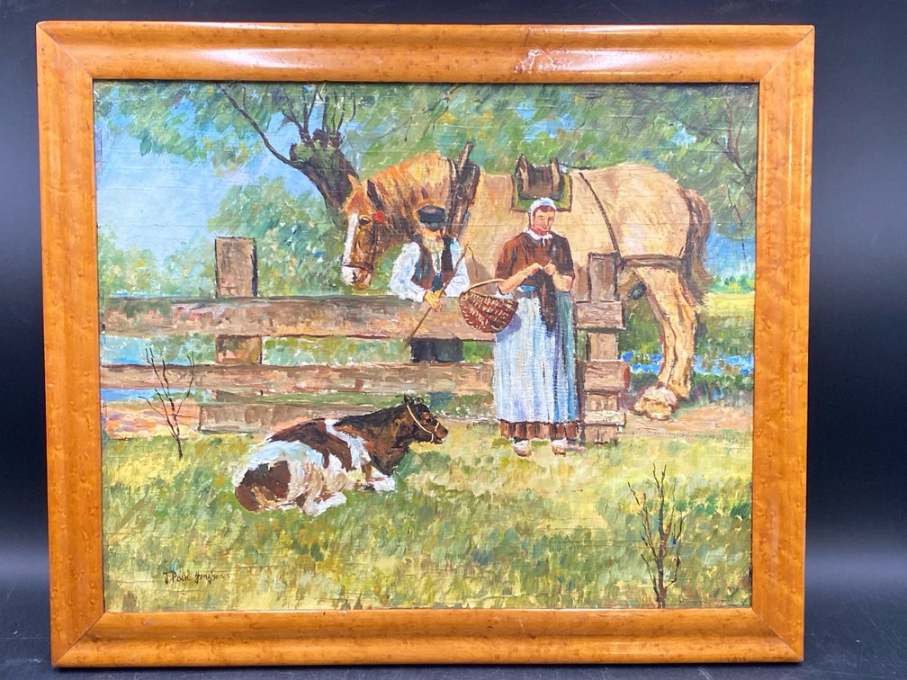 J. Paul Junghanns Framed Plein Air Landscape Painting