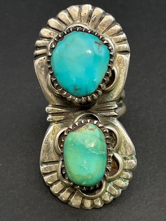Pauline Begay Navajo Sterling & Turquoise Lady's Ring