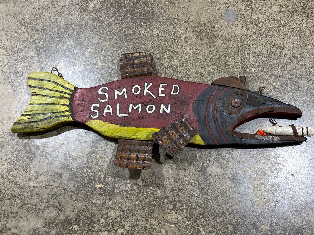 Smoked Salmon Hanging Sign