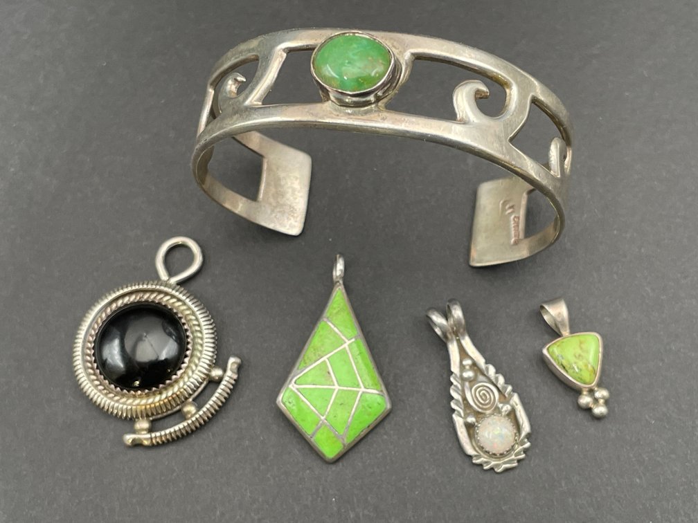 Sterling & Hardstone Jewelry Grouping