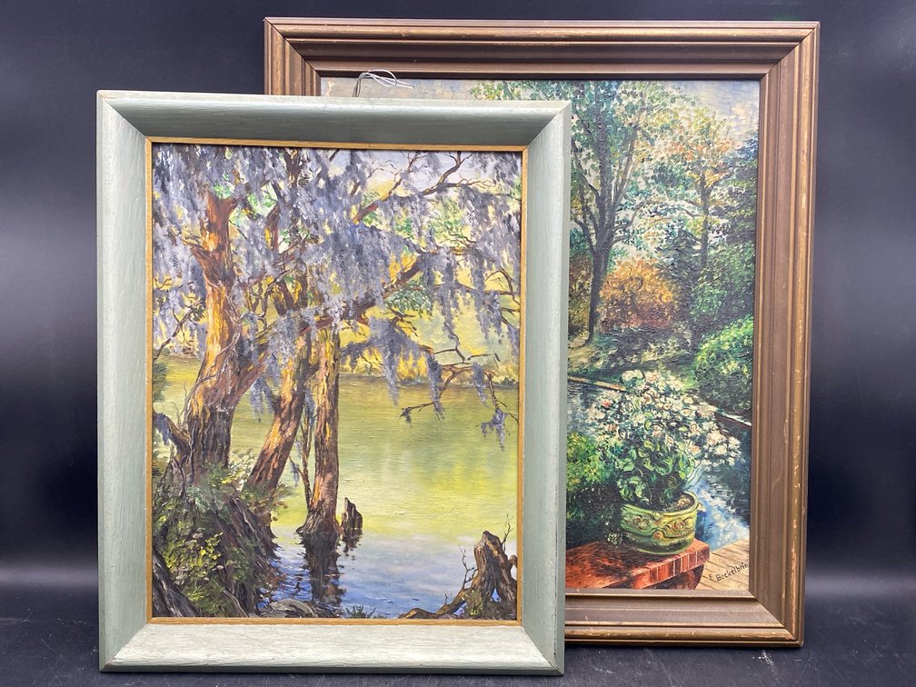 Framed Southern Landscape Oil Paintings