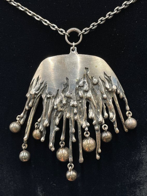 Pentti Sarpaneva 900 Silver 'Dripping' Pendant