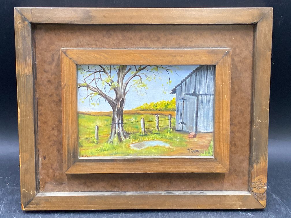 "Early Spring" Framed Miniature Landscape Painting