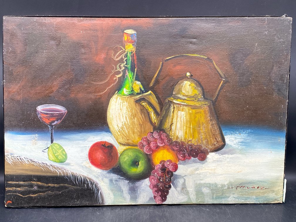 Muñoz Still Life W Fruit Painting